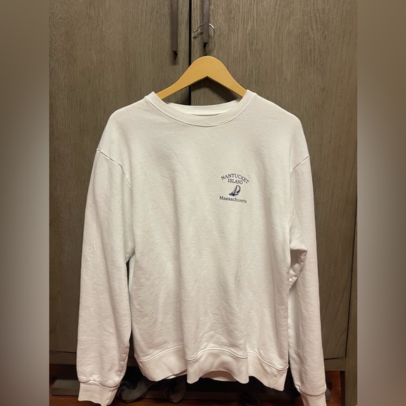 John Galt White Sweater Size L - Picture 1 of 3